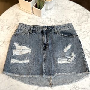 Denim mini skirt